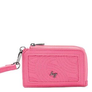 LUG Twirl Matte Luxe VL (Vegan Leather) RFID Wristlet Wallet - Pink Tourmaline